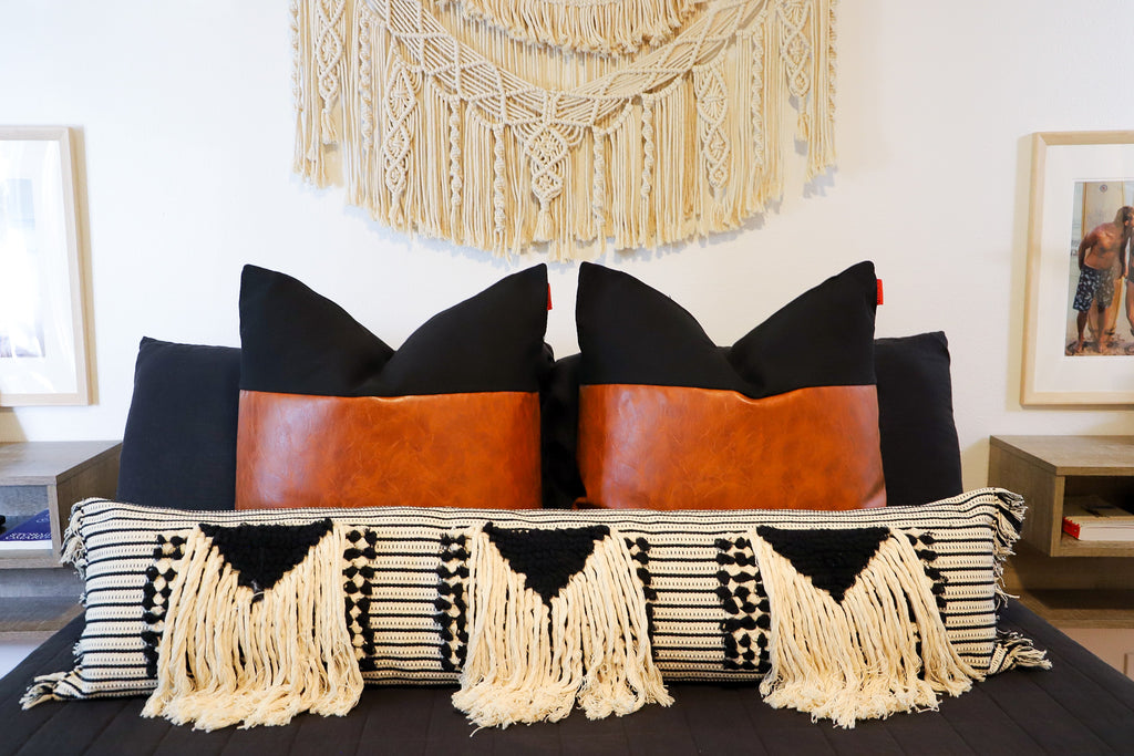 Black and deals white boho room