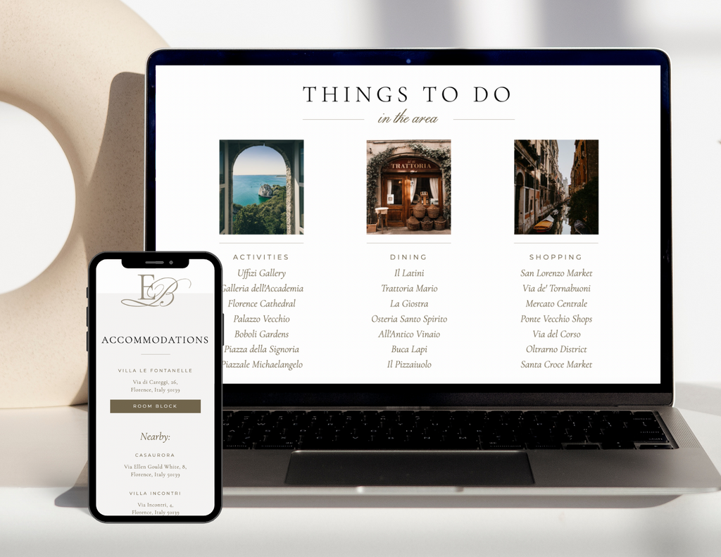 Fully Customizable Wedding Website Template | Refined Natural Design ...